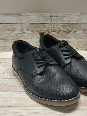 Thereabouts Boys Mackem Round Closed Toe Oxford Shoes, Size 5M, Black